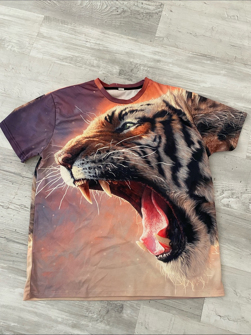 Men’s printed t-shirt XXL tiger print